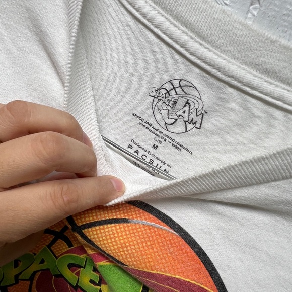 Rare VTG SPACE JAM Tune Squad Monstars Looney Tunes Long Sleeve T Shirt 90s SZ M - Picture 2 of 6